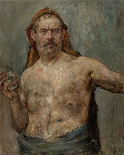 Autorretrato con un vaso de Lovis Corinth